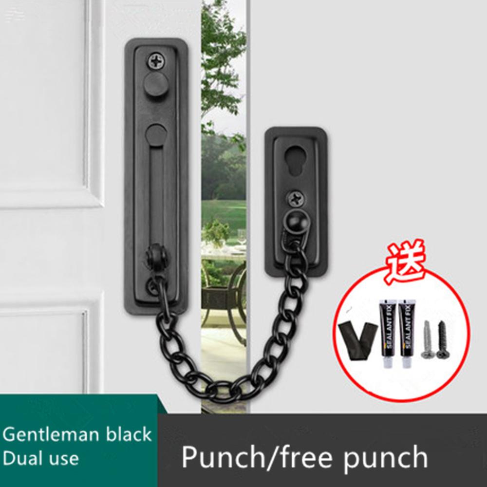 Anti-theft chain door chain thickening door buckle free punching 304 stainless steel safety chain door bolt anti-theft chain