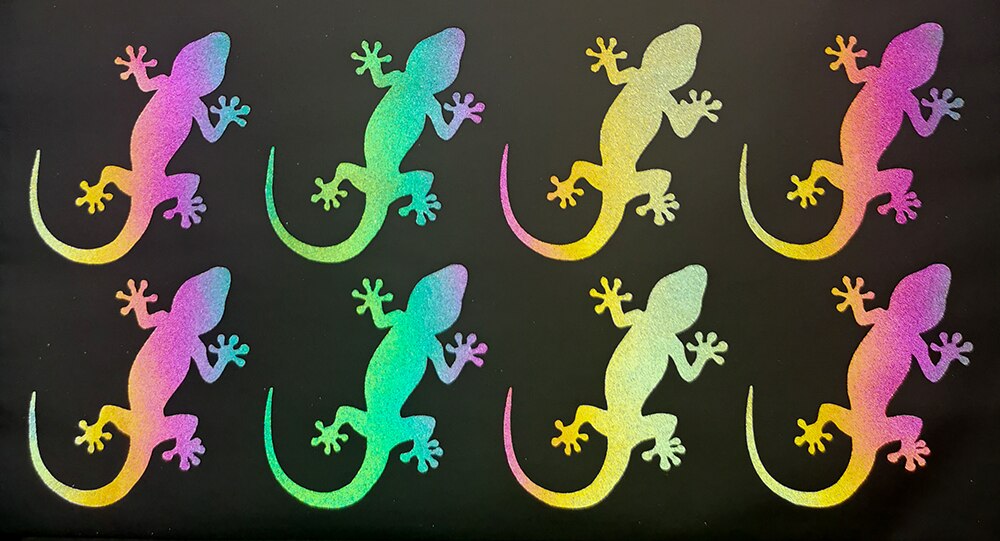 Rainbow Reflective Vinyl HTV Iron on Sheet Stickers For Clothing Fabric Tape Heat transfer Vinyl Film DIY: XC81-8