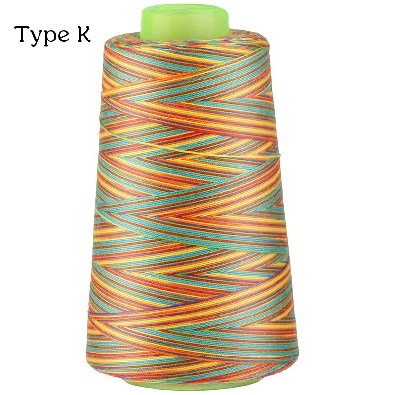 Nonvor 3000 Yards Rainbow Sewing Thread Multifunctional Polyester Sewing Thread for Regular Sewing Quilting Overlock Embroidery: Type K