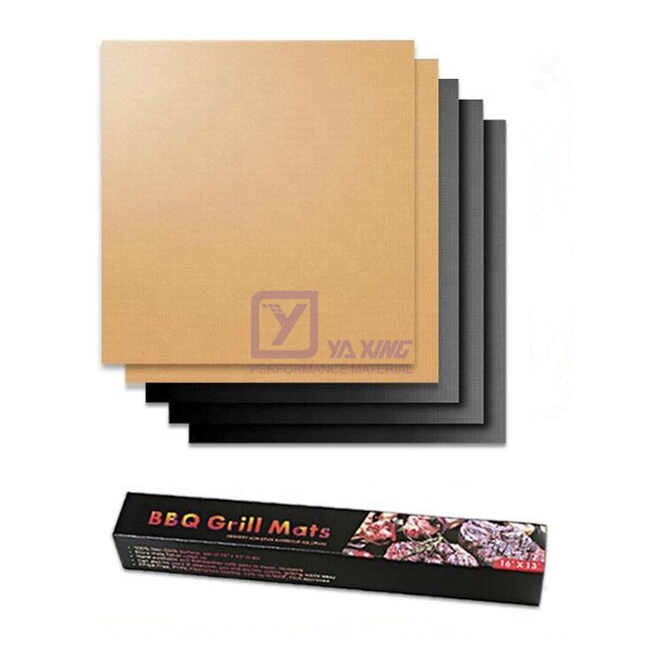 3 uds. Tapete para barbacoa 40*33cm negro BBQ horno Liner grueso 0,20mm barato pero de buena fácil de limpiar almohadilla antiadherente: Brown / neutral box