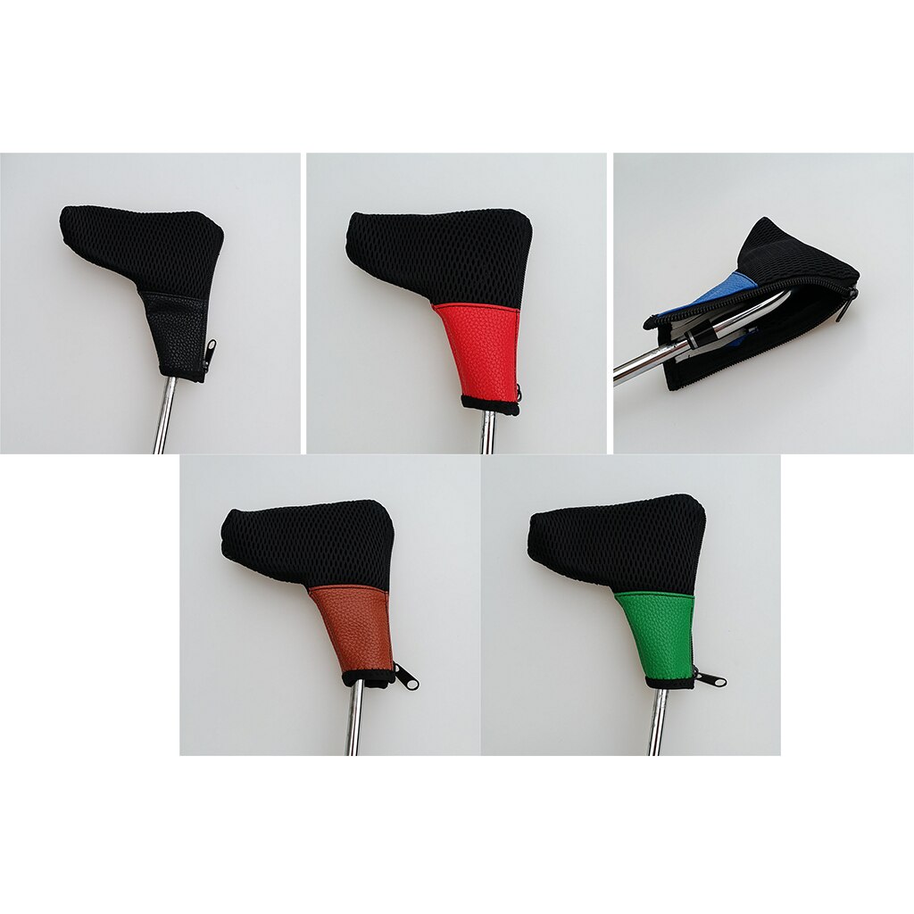 Golf Head Cover Mesh Blade Putter Cover Voor Golf Club Outdoor Training 13.5X13.5Cm Zwart/Blauw/Groen/Rood/Bruin