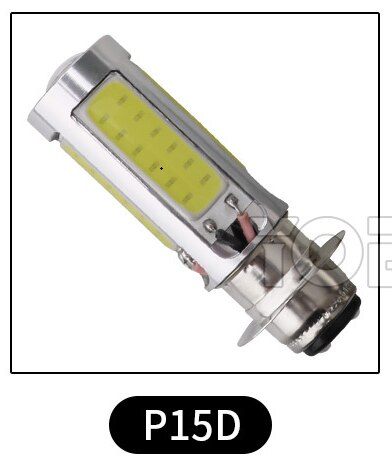 Automotive Led Lamp H4 P15D BA20D Led Cob 20W Led Mistlamp Motorfiets Led Koplamp Auto Lamp: P15D-White Light