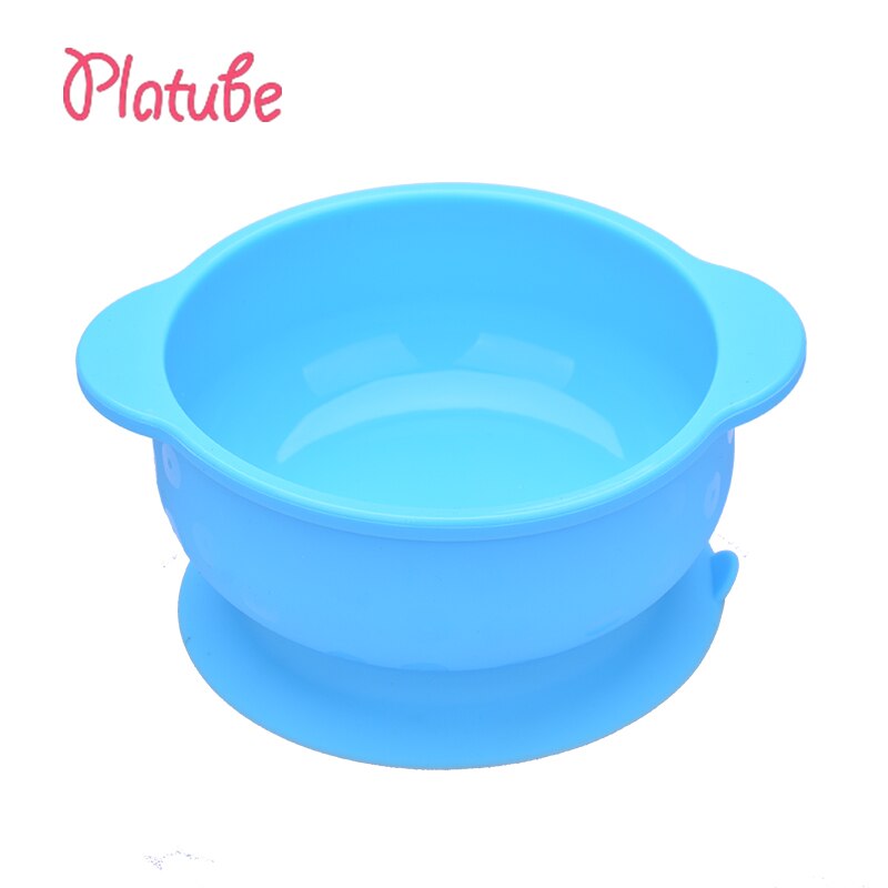 Kom bord babyvoeding kinderservies set voedingsbeker bestek babybordjes voor kinderen lepel vork bpa-vrij serviesgoed borden: Blauw
