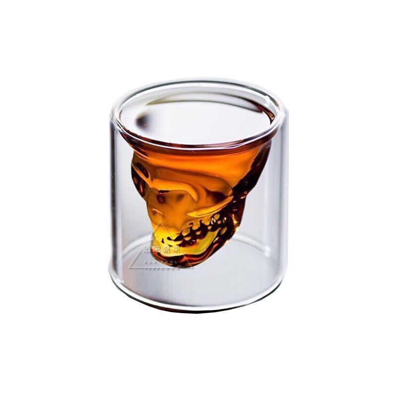 4 Pcs Skull Head Wijnglas Mok Crystal Bier Whiskey Shot Dubbele Glazen Beker