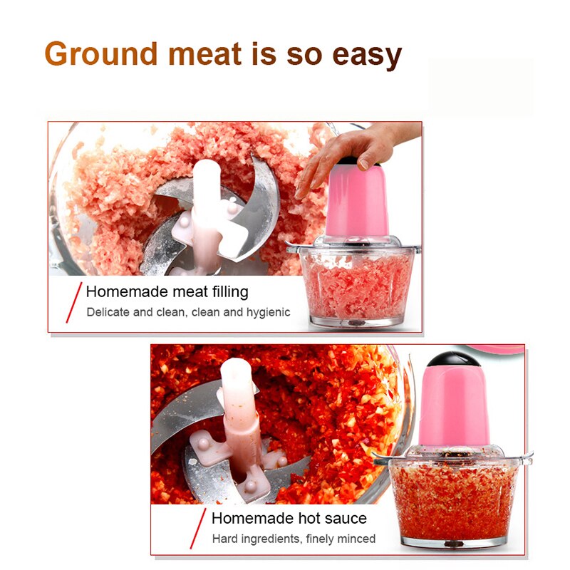 2L Electric Blender Kitchen Meat Grinder Shredder Multifunctional Household Food Processor Blenders Mixers Grinder