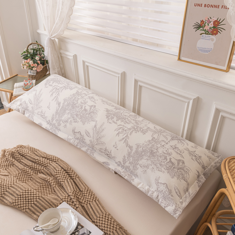 One Piece Double Long Pillowcase Home Couple Pillowcase Extended Pillowcase (Excluding Core): 50*70cm / MULTI