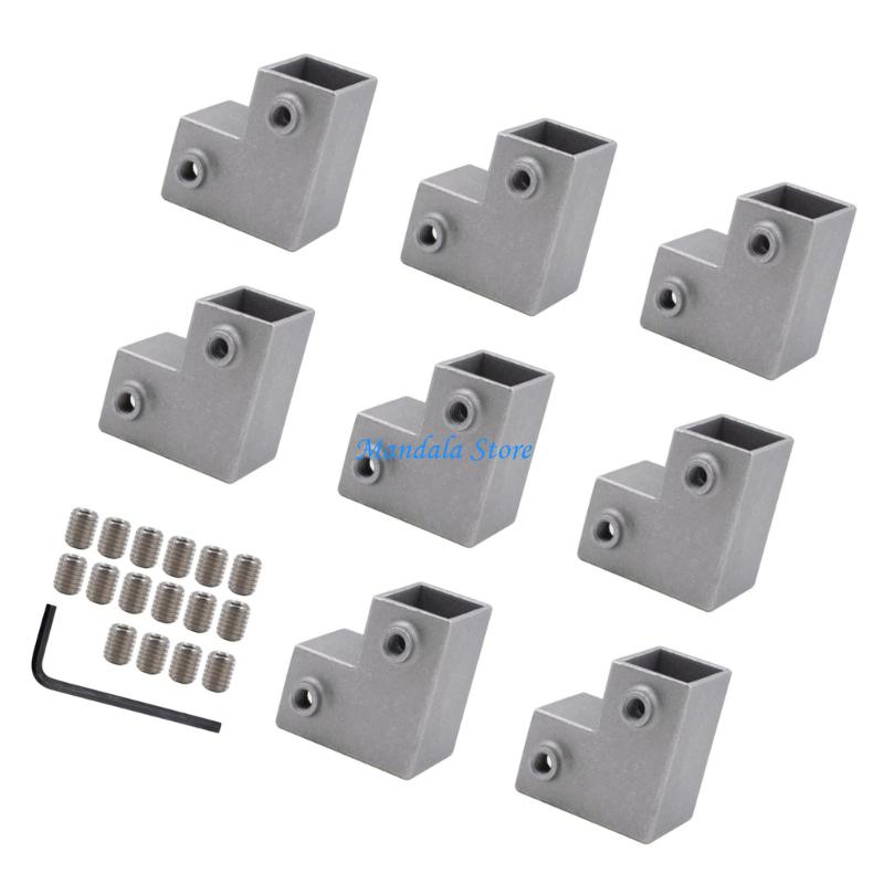 U2JC Aluminium vierkante buisconnector Vervanging Verbindingsbevestiging Vaste verbinding 3-weg pijpmontage Eenvoudig te