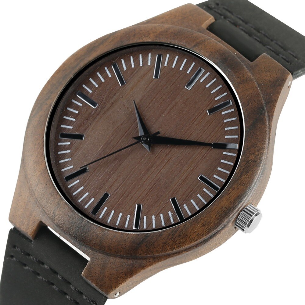 Hout Horloge heren Horloges Minimalistische Originele Houten Bamboe Horloge Mannelijke Houten Klok Montre Homme