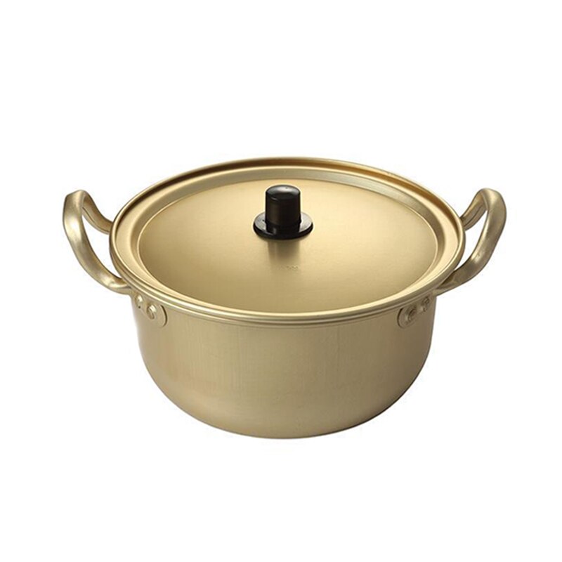 Chic Gold Soup Pot Aluminum alloy Non-stick Milk Pot Stockpot Cooker Salad Noodle Bowl Kitchen Cooking Tools 1PC cookware set: 18cm