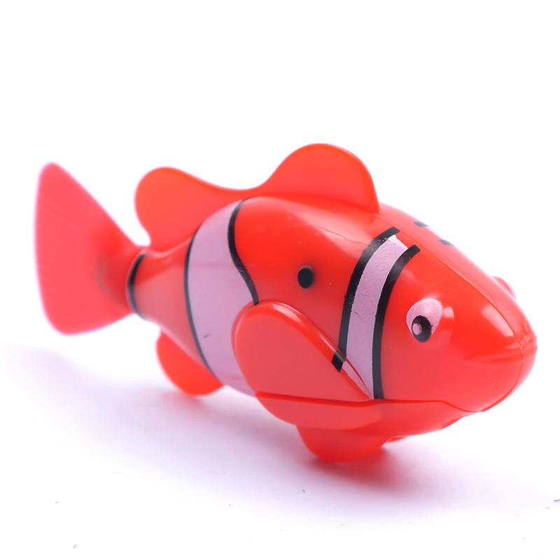 1 stücke kunststoff Aktiviert Spielzeug Roboter Haustier Schwimmen Schlecht Aquarium Ornament Dekor Unglaublich detaillierte nachahmung fische Heißer: rot