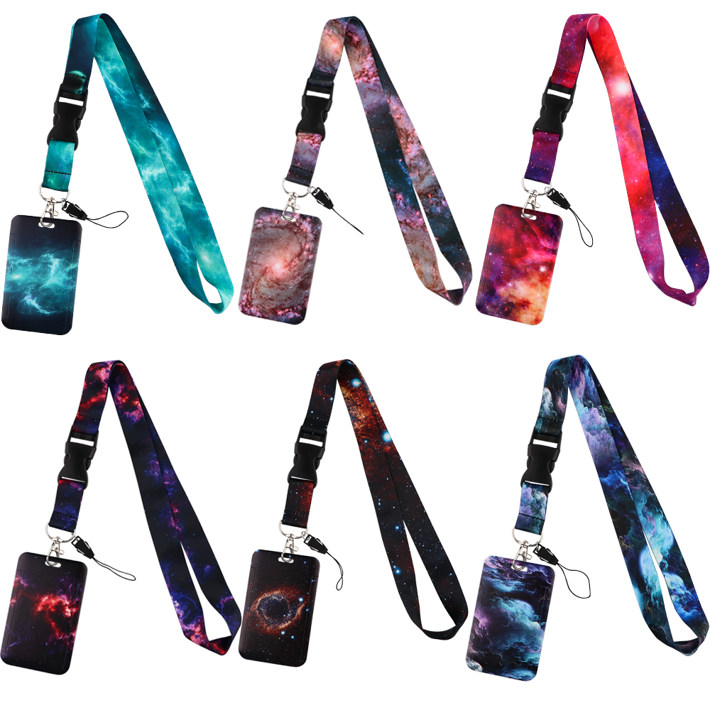 CB1028 Smycze Starry Sky do kluczy Smycz na szyję Smycz na kartę ID Uchwyt na klucze Siłownia Uchwyt na identyfikator DIY Wiszący sznur Art Key Chain
