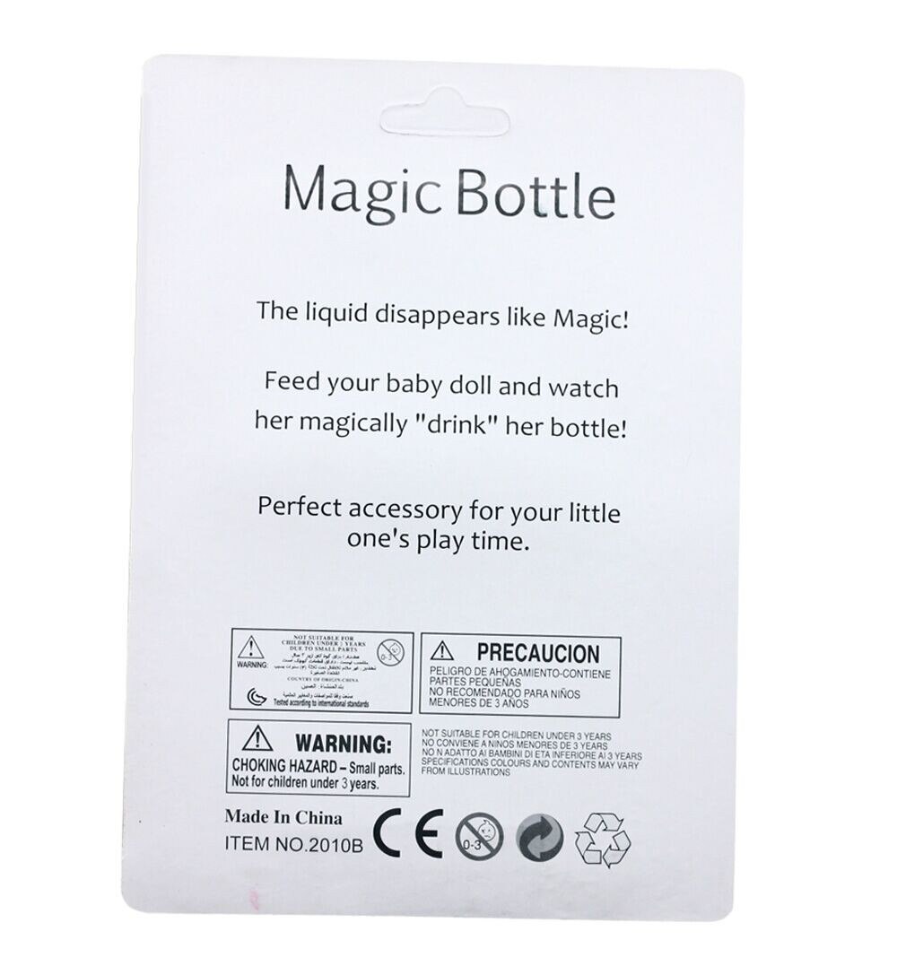 Magic Juice and Milk Bottle Set Baby Dolls Accessories liquid disppears like Magic magically "drink" her bottle Bottle #2