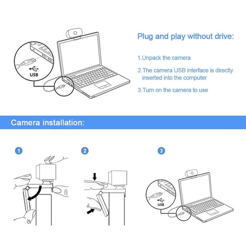 Autofocus-cámara Web 1080P, Webcam con micrófono para Pc/ordenador, Usb, Full Hd, 1080P,