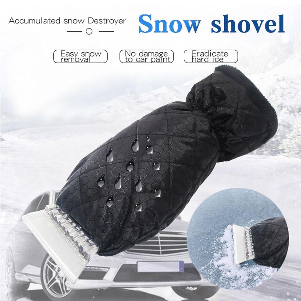 Sneeuw Schraper Voorruit Ijskrabber Sneeuwschuiver Borstel Met Warme Handschoenen Sneeuw Removal Tools Voor Auto 'S