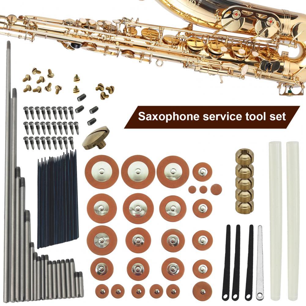 1 Set Sax Repair Kit Multipurpose Replace Broken Parts Compact Alto Saxophone Fix Screws Pads Set for Instrument