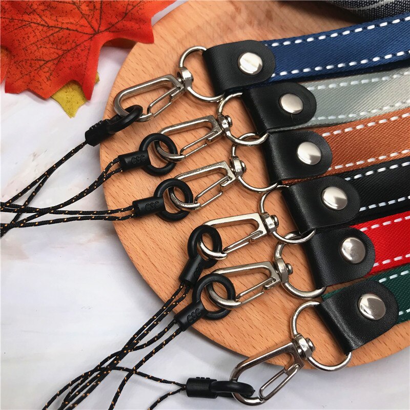 NEUE Einfache Lanyard Armband für id karte Halter mit schwarz Lanyards Für Telefon USB-Sticks Schlüssel keycord keychain