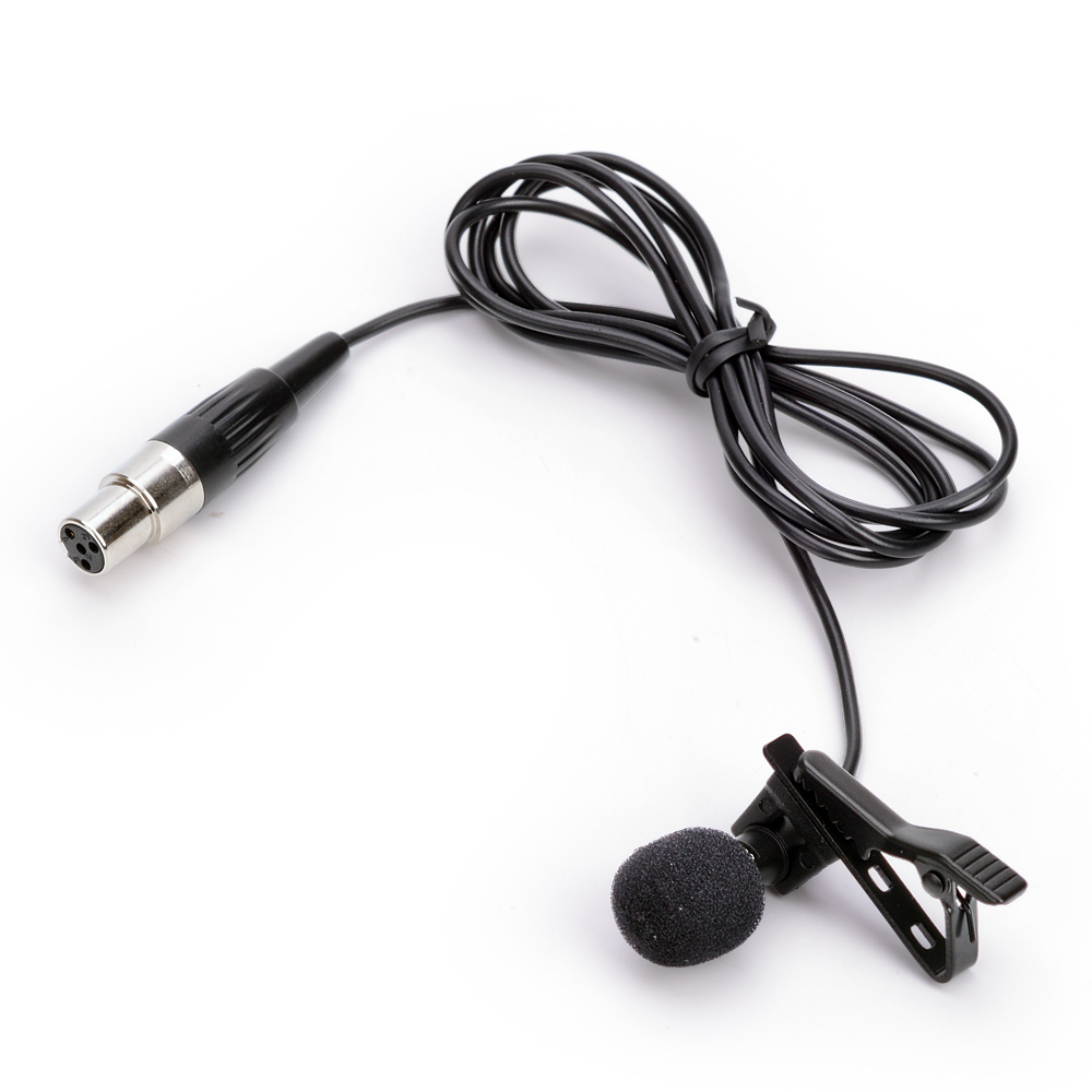 Micrófono de solapa Lavalier para AKG Sennheiser Shure transmisor Bodypack inalámbrico Mini 3 pines XLR 3,5mm bloqueable 4 pines: Morado
