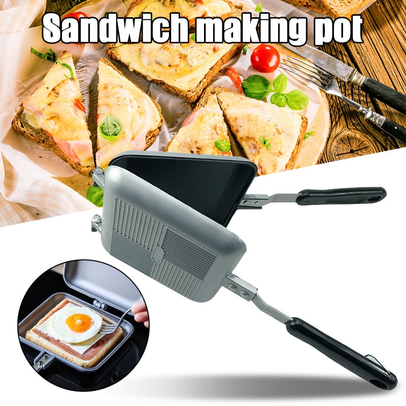Grilled Sandwich Panini Maker Nonstick Pancakes Baking Frying Pan GR55