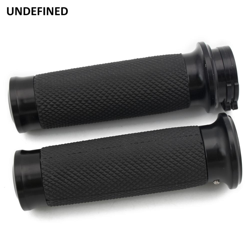 Motorrad Hand Griffe 1 Zoll 25mm Lenker Griffe Gummi Schwarz für Harley Touring Road King Softail Bobber Cafe Racer universal