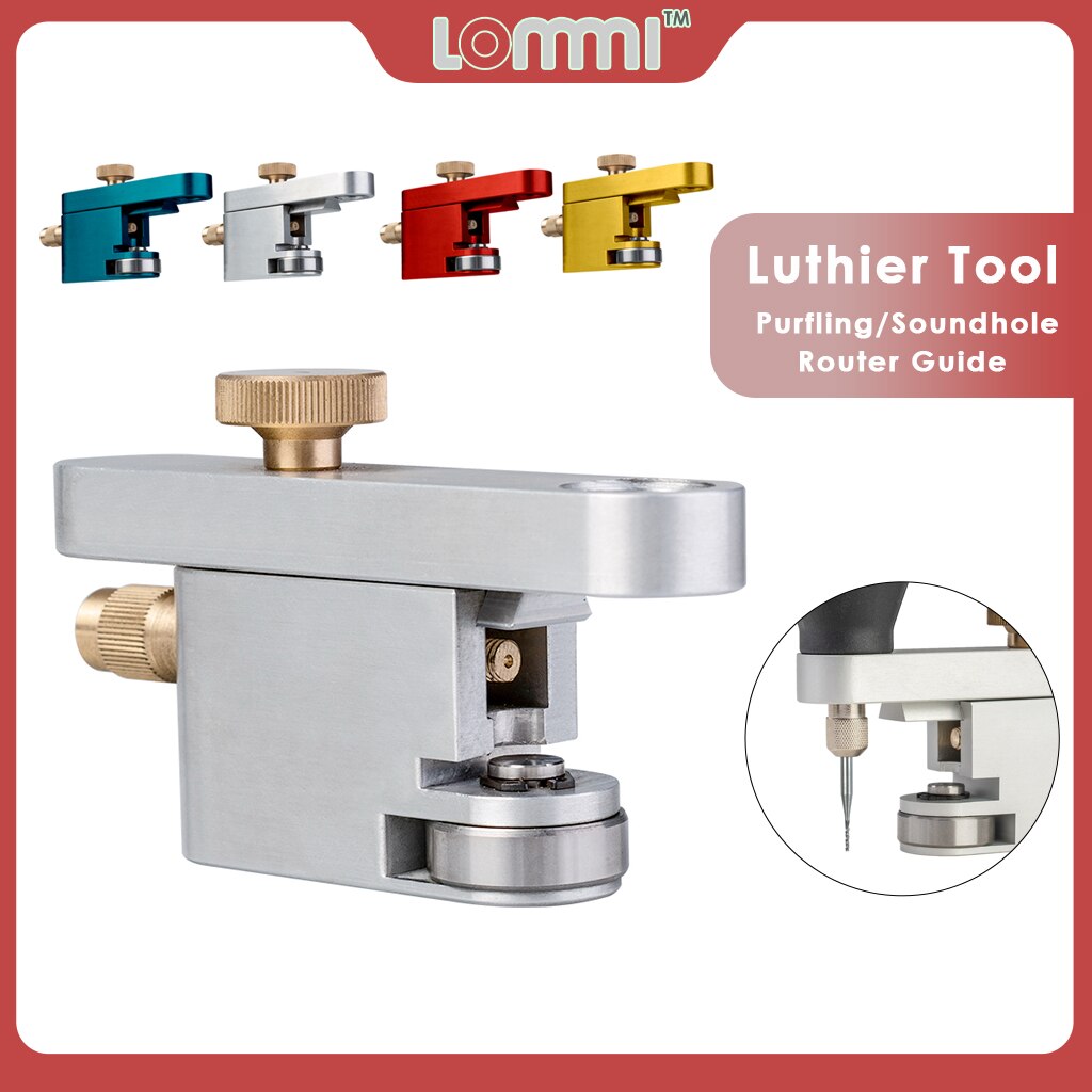 Lommi Viool Purfling Groover Jig 4 Kleuren Optionele Rvs Edge Klankgat Router Guide Tool Viool Maken Luthier Tool