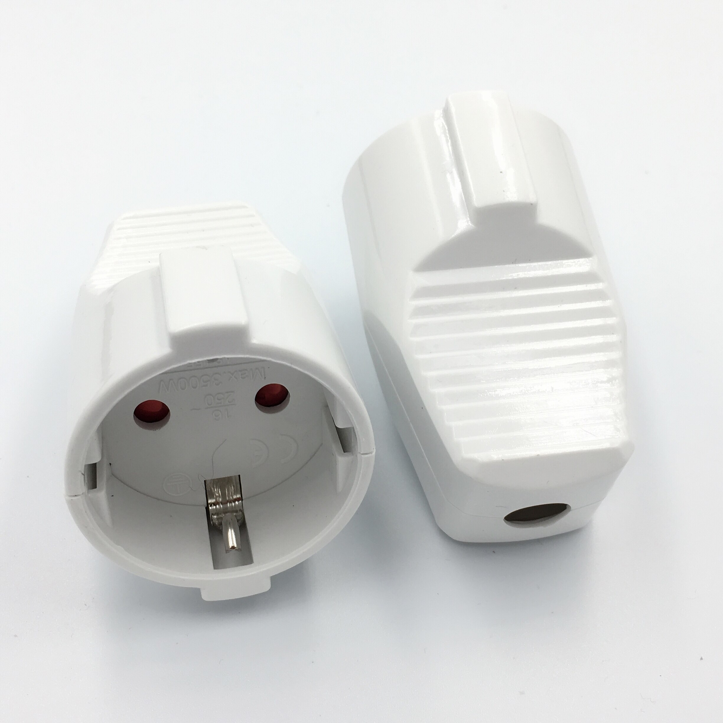 Euro German standard Extension Cord Connection Plug Male Female Butt EU Plug Socket 16A 250V Grounded Power Cable Connector