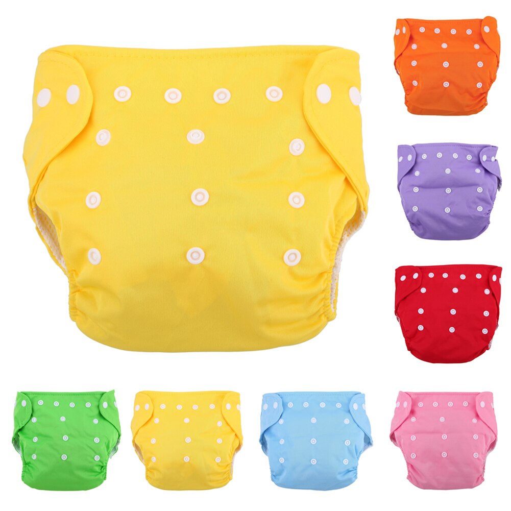 1PC Adjustable Reusable Lot Baby Kids Boys Girls Washable Cloth Diaper Nappies Baby Solid Diaper