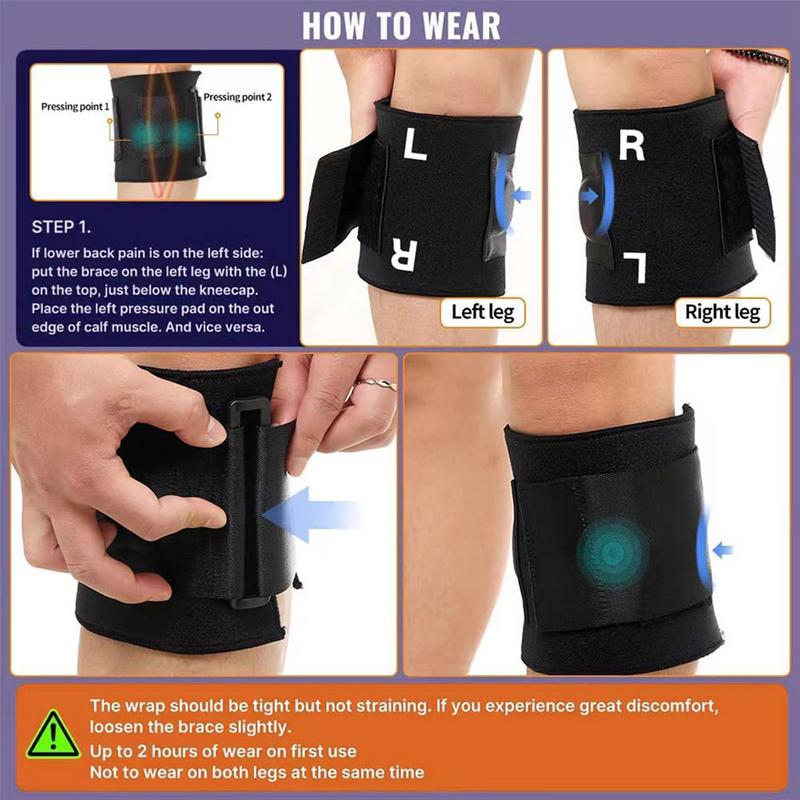1Stck Therapeutische Klammer Punkt Pad Kneepad Bein Schwarz Presssure befestigen Akupressur Ischias Nerv Magnetische Knie Pads Gesundheit Pflege Werkzeug