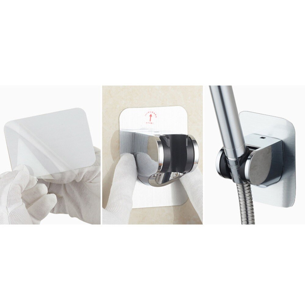 Aluminum Shower bracket Shower Head Handset Holder CHROME Bathroom Wall Mount Adjustable Bracket Shower Accessories Hooks