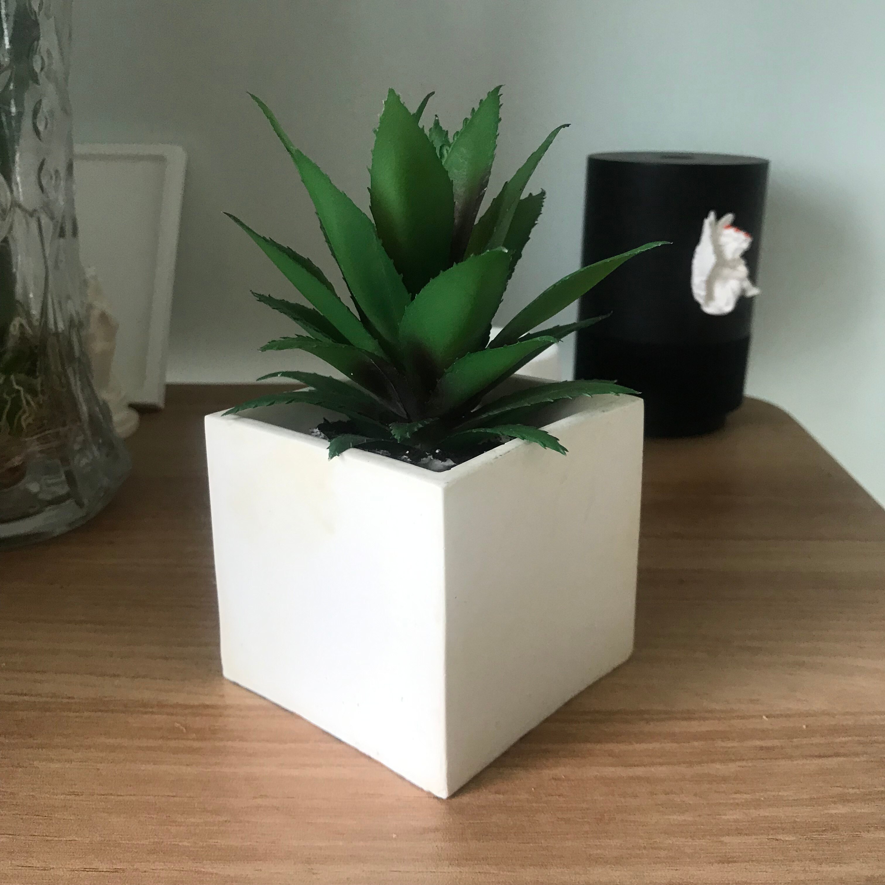 Square Plaster Cement Pot Molds Handmade Resin Craft Clay Vase Silicone Mould for Concrete Planter Making