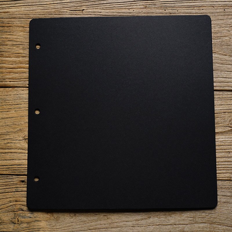 10pcs Inner Pages Loose-Leaf Graffiti Album Photo Hand-Painted DIY Photo Album Inner Page For Baby Children Wedding Lover Family: Black-Square