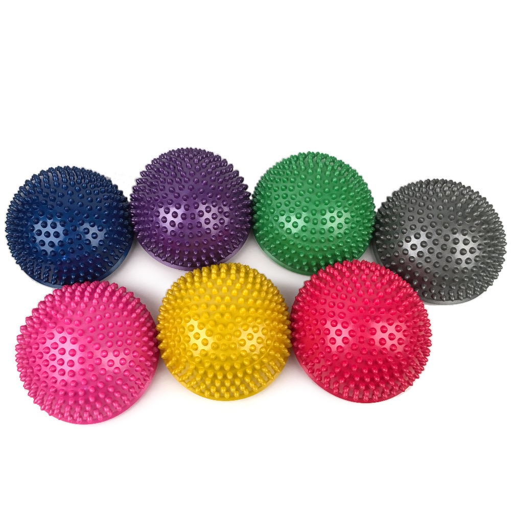 Inflatable Yoga Foot Massage Ball 16CM Massage Balance Pods Body Rolling Foot Wakes Spiky Point for Gym Fitness Pilates