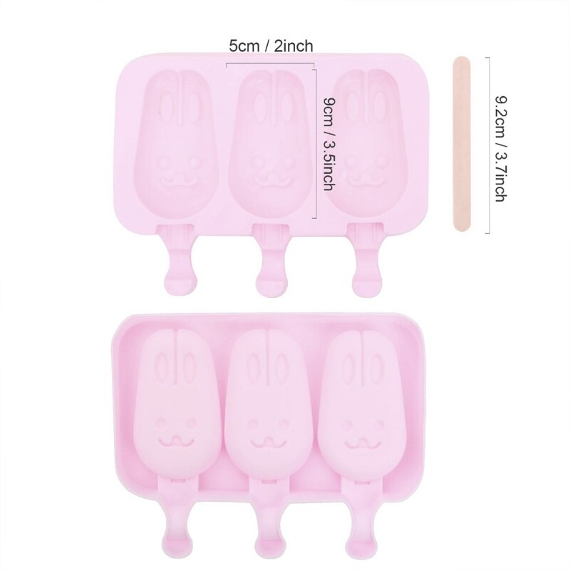 Mold Making Ice Cream Tray DIY Cute Ice Cream Silicone Cartoon Sorbet 87HA