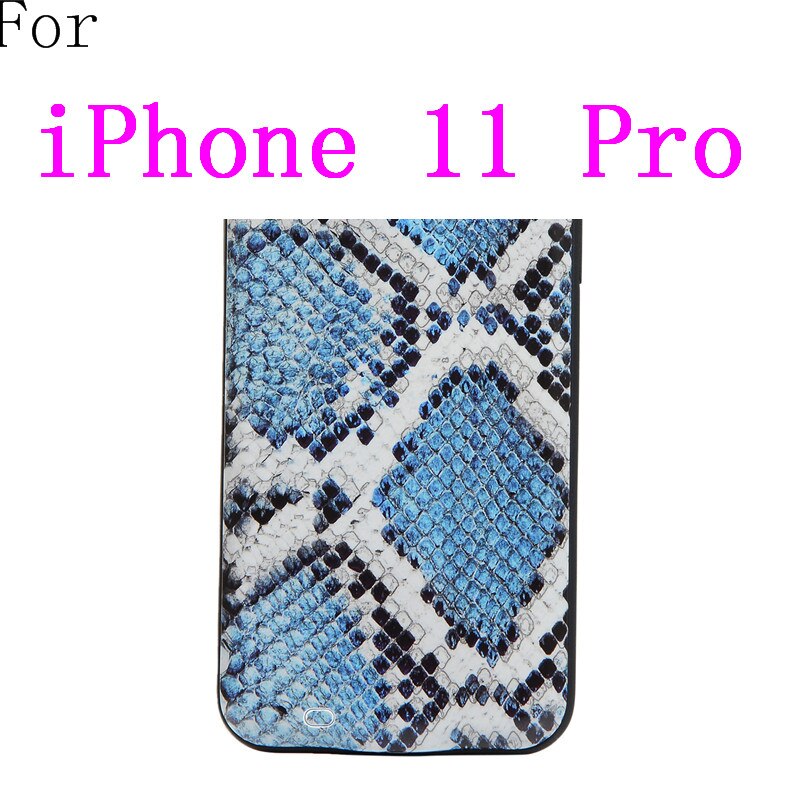 Slim Smart Battery Case for iPhone XR X XS 11 Pro Max 6 6 S 7 8 Plus SE Charging Power Bank snake skin fish scales pattern: i11Pro-SP