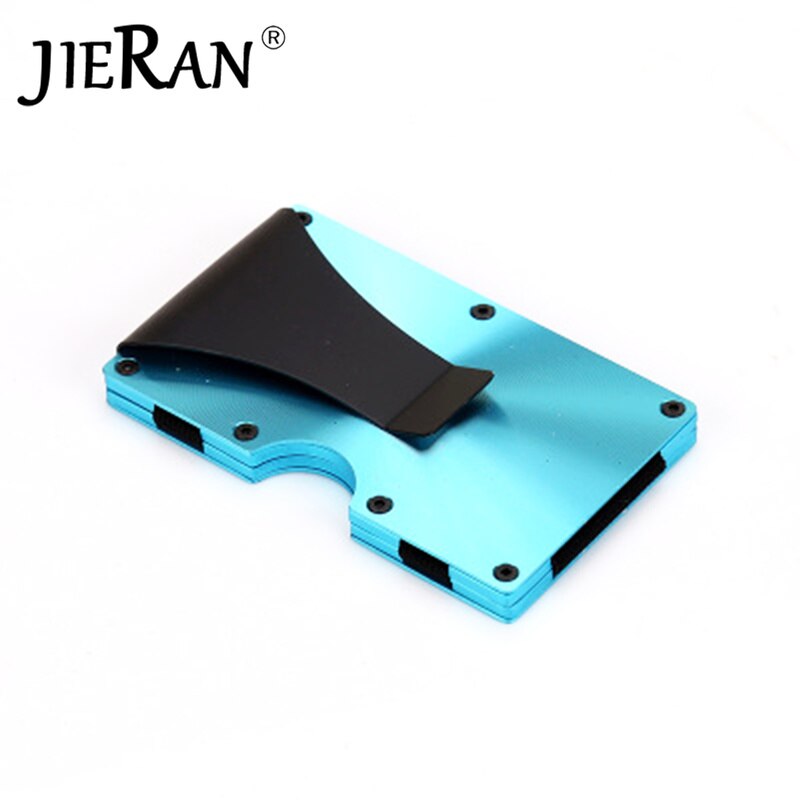 Automatic Card Case Mechanical Business ID Card Box Portable Credit Card Case Metal Rfid Blocking Wallet Purse Clip