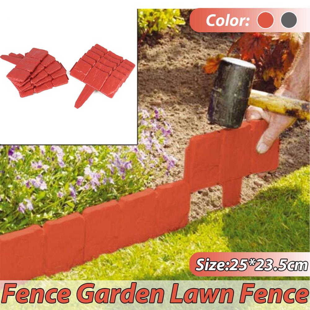 Imitation stone fence garden plastic fence PP foldable splicing fence garden garden lawn fence