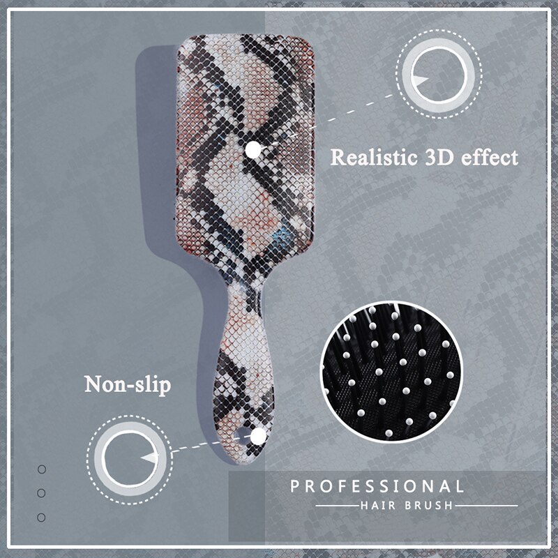 Leopard Snake Print Haar Kussen Kam Glad Airbag Plastic Vrouwen Snijden Haar Kam Voor Thuis Haar Borstel Kappers