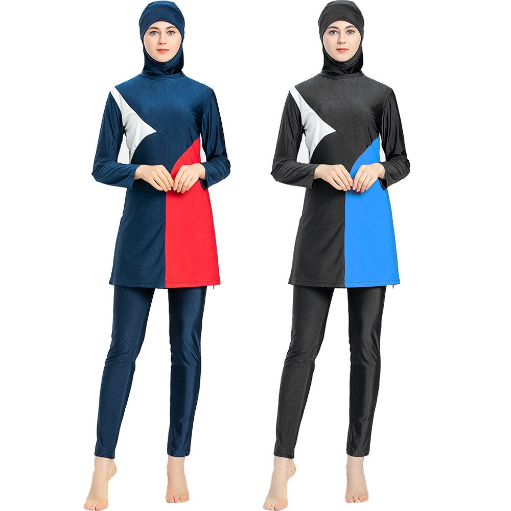 3 Stuks Sets Imuslim Badmode Slamic Vrouwen Volledige Dekking Strand Zon Bescherming Sport Suits Badpak Zwemmen Surfkleding Badpak