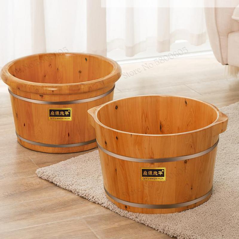 Cèdre pied bain baril en bois pied bain baril maison en bois massif isolation bain de pieds sans brancher la petite baignoire