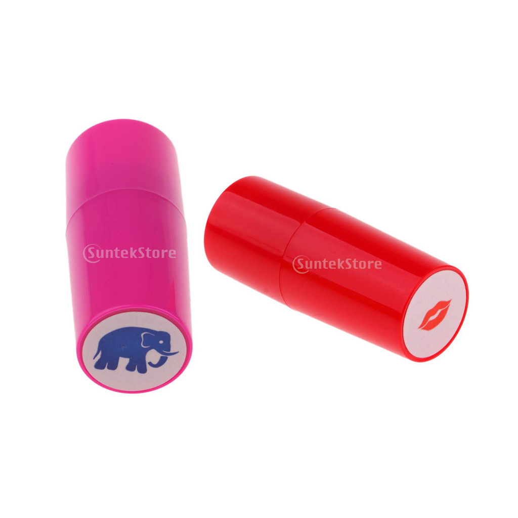 2Pcs Kleurrijke Sneldrogende Golfbal Stamper Langdurige Ballen Marker Indruk Club Golfer Souvenir Golf accessoires: Lips Elephant