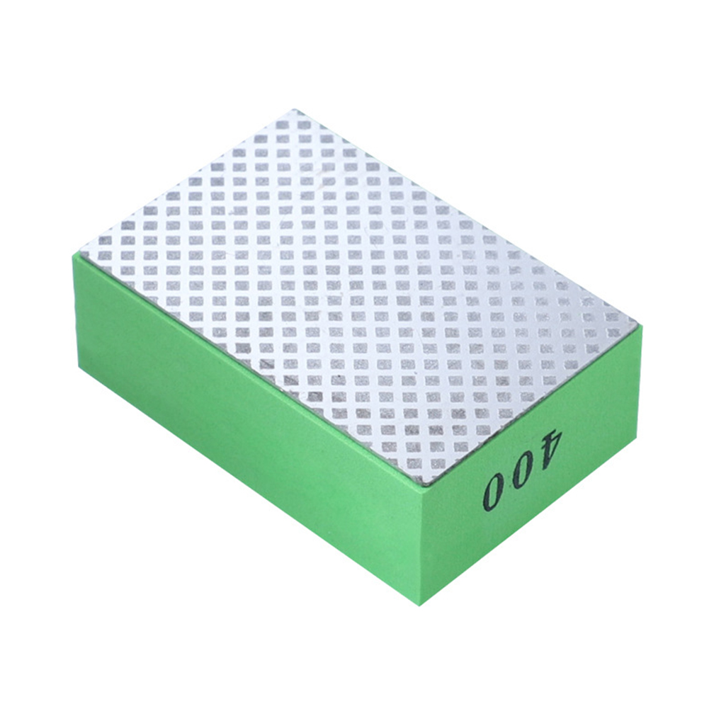 Diamond Hand Polishing Pads Tile Glass Grinding Block Pad Stone for Stone Polishing Tile Trimming Marble Abrasive Sanding Disc: Silver 400grit