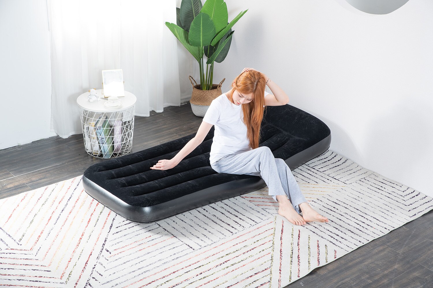 Thuis Vloer Layup Air Bed Handig Vouwen Luchtbed Outdoor Camping Lunchpauze Air Matras