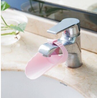 Silikone baby badekar krabbe børn vandhane extender børn håndvask extender badeværelse vask gummi vand nå vandhane vask: 8
