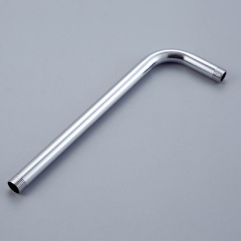 1set Chrome Bathroom Rain Shower Head Extension Arm Extension Height Wall Mounted Shower Arm for home Bathroom Hardware: Shower Arm 30cm