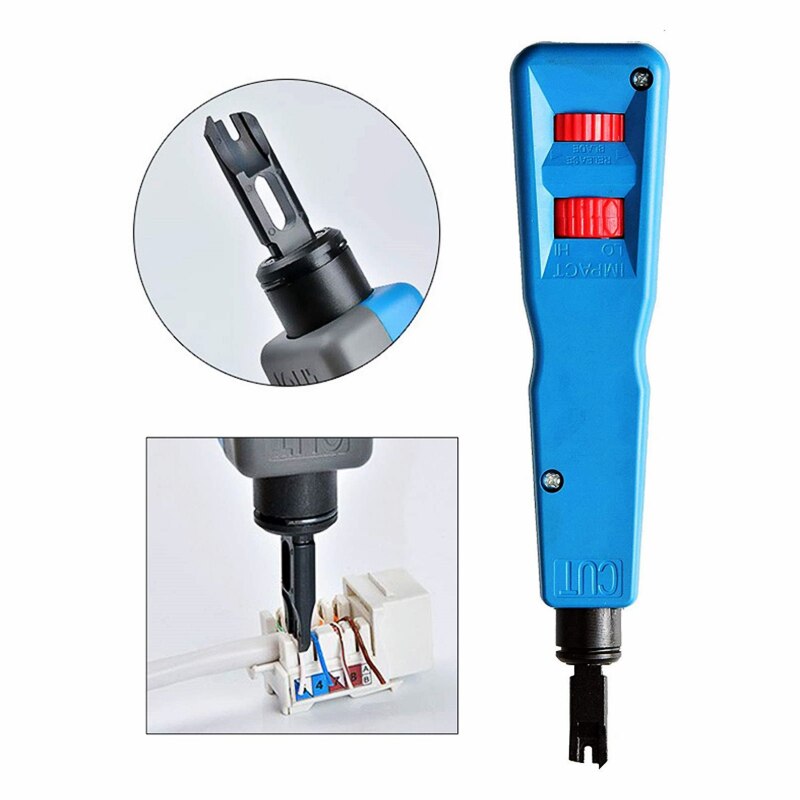 Htoc Punch Down Tool Kit Met 110 Bk Blade Netwerk Draad Stripper Voor RJ11 RJ45 Netwerk Kabel Telefoonlijn Computer utp Crimper