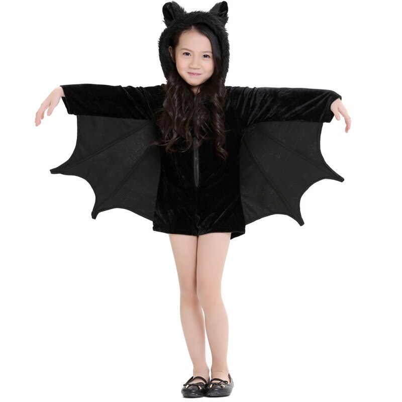 Costumi cosplay per feste di carnevale di Halloween Costume da vampiro pipistrello nero abbinato alla famiglia per bambini adulti Tuta cosplay pipistrello per bambini