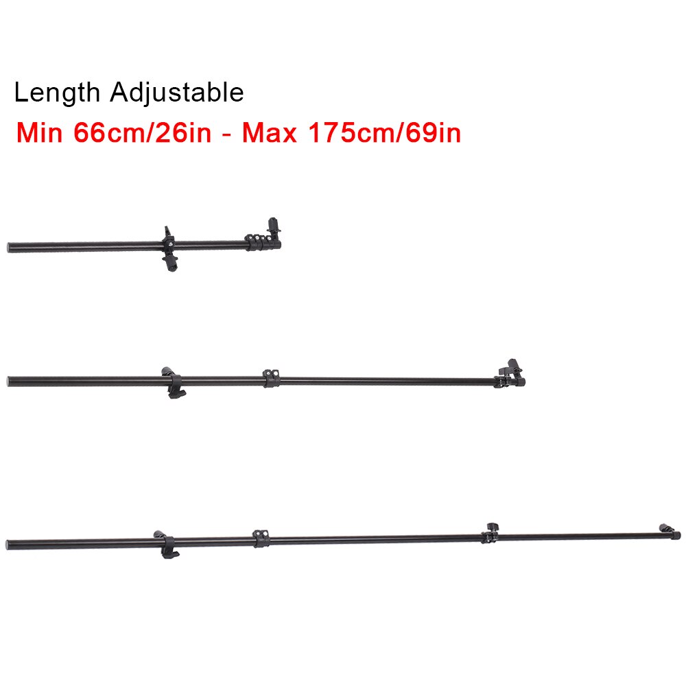 Extendable Photo Studio Photography Reflector Diffuser Holder Stand Boom Arm Support withClip Flexible Swivel Grip Head Clamp