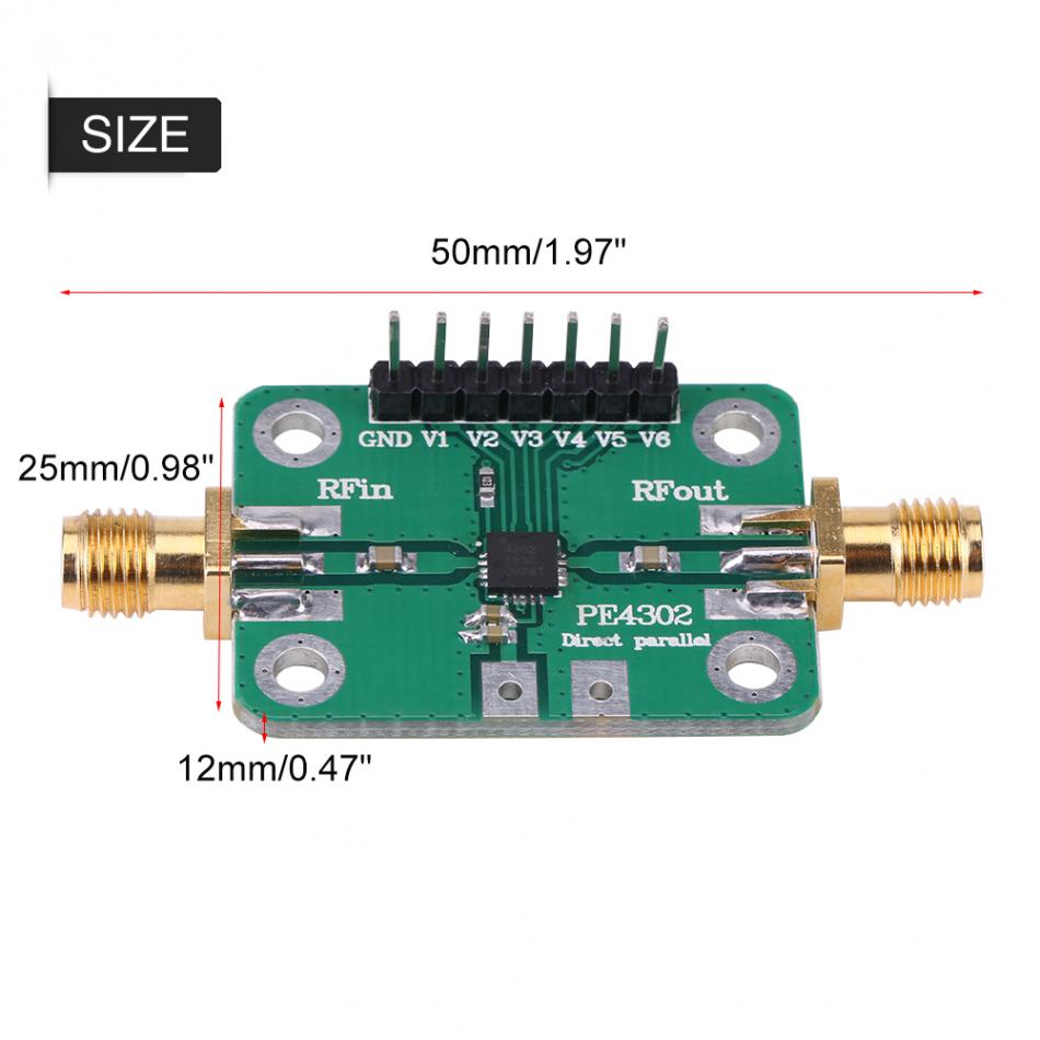 1Pcs RF Attenuator PE4302 Numerical Control Attenuator Parallel Immediate Mode 1MHz~4GHz NC Attenuator