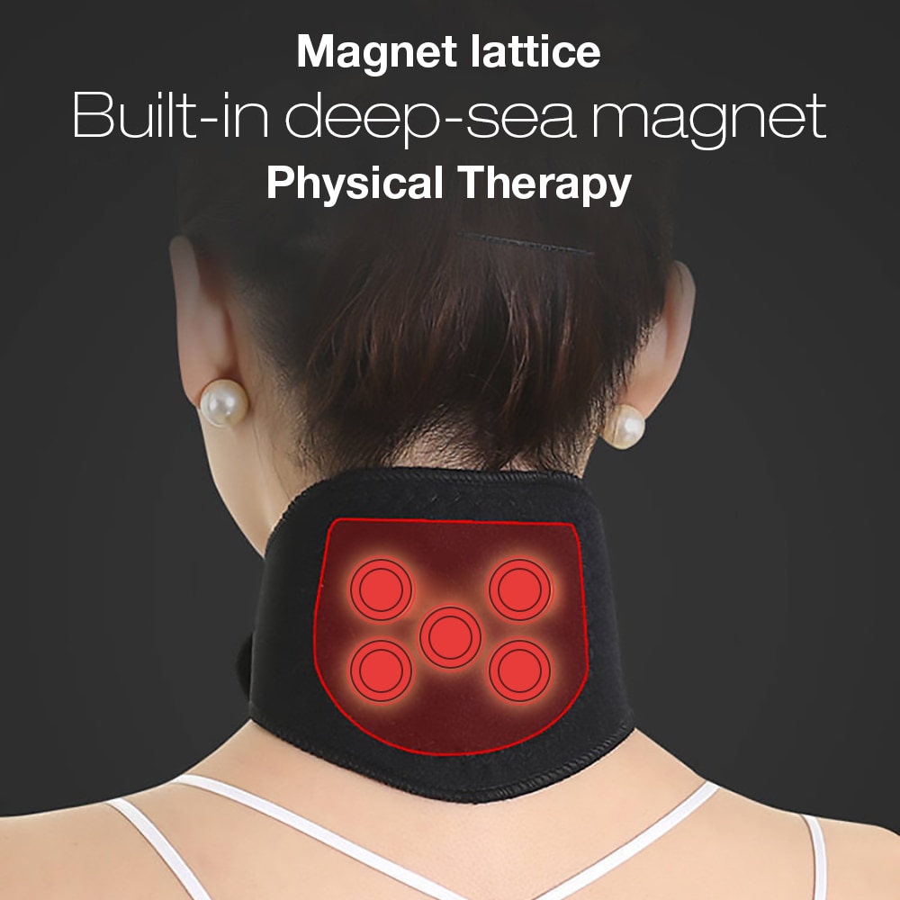 Hals Massager Magnetische Therapie Thermische Zelfopwarming Nek Pad Riem Nek Brace Protector Toermalijn Nekbescherming Zelf-heatin