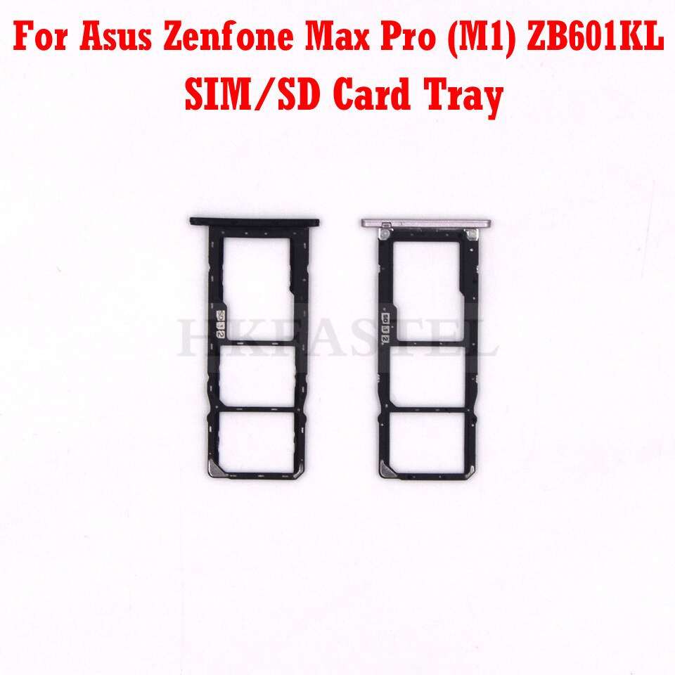 Original ZB602KL Tray For Asus Zenfone Max Pro M1 ZB601KL SIM SD Card Slot Holder Adapter Replacement Repair Spare Parts