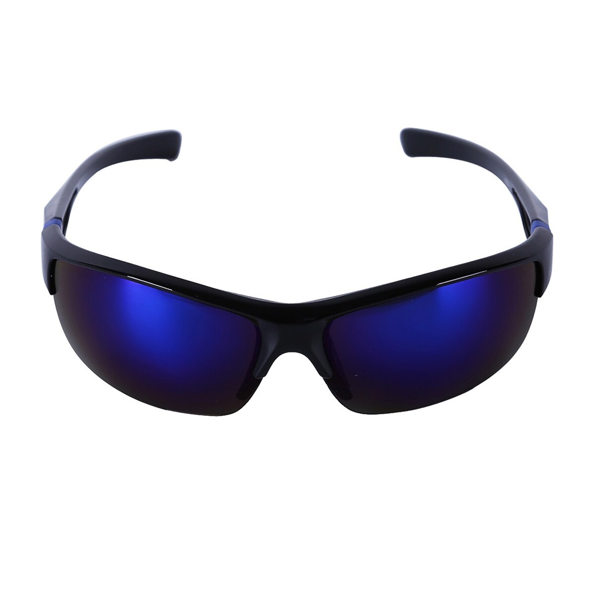 Lunettes de soleil de sport tendance pour hommes et adultes avec monture ultra-légère, parfaites pour le baseball, la conduite, la pêche, le golf, la course à pied: Noir bleu